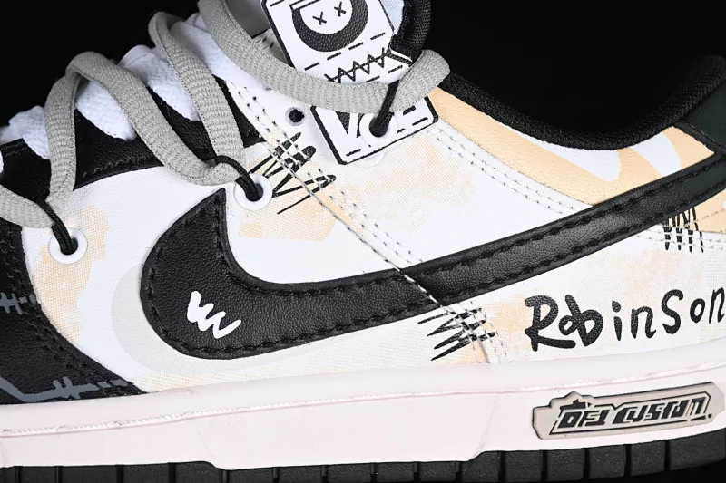 All Categories Nk SB Dunk Series Nk SB Dunk Low Low-top sneakers Nk Dunk Low DaVinci Custom Robinson Graffiti Deconstruction SB strap low-top casual sneakers DD1391-100